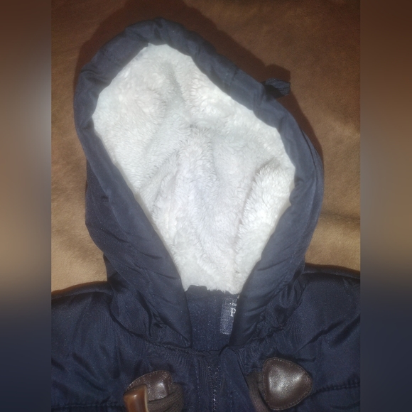 ♥️ 💙 Children's Place Blue Baby Snowsuit 6-9 months attached mittens - Picture 6 of 7